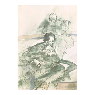 1960s Claude Weisbuch Le Melomane Lithograph For Sale