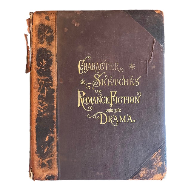 Antique 1892 Book “Character Sketches of Romance Fiction and the Drama” Volume 1 For Sale