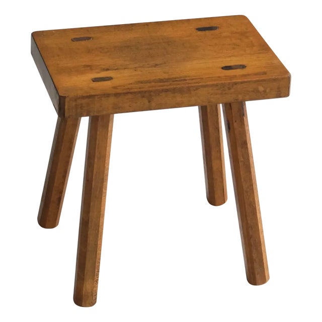 Vintage French Milking Stool, 1960s For Sale