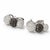 18k White Gold Black and White Diamond Ball Sphere Earrings For Sale - Image 4 of 4