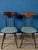 Vintage Wooden Chairs with Fabric Seats, Italy, 1950s, Set of 2 For Sale - Image 4 of 8