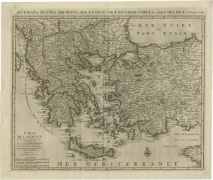 Antique Map of Greece, 1745