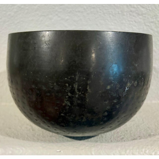 Japanese 19th Century Japanese Bronze Singing Bowl, 5” High X 6” Diameter For Sale - Image 3 of 5