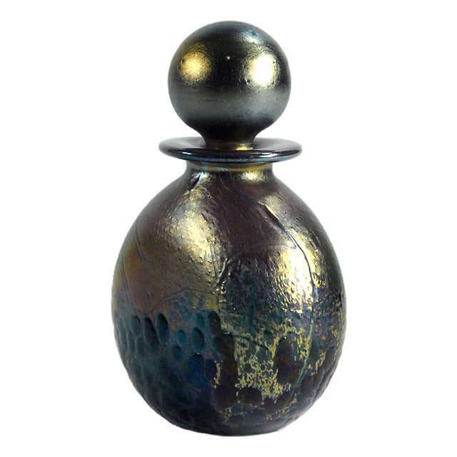 Vintage Parfume Bottle in Phoenician Glass, Malta, 1990s For Sale