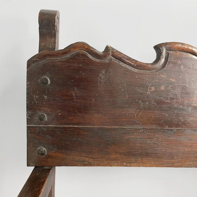Italian Antique Wooden Bench, 1820s For Sale - Image 10 of 18