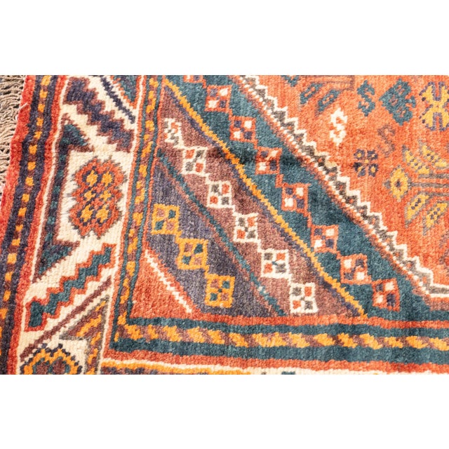 Semi-Antique Hand-Knotted Persian Qashqai Rug 5'3" X 8'8" For Sale - Image 13 of 14