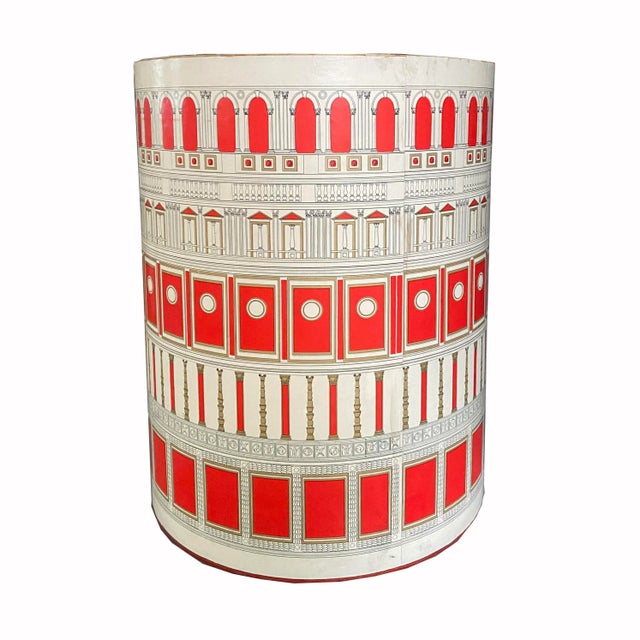 Cylindrical Paper Bin, Italy 1950s For Sale - Image 9 of 10