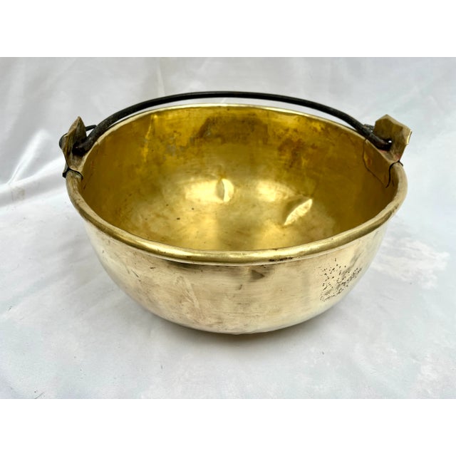 Early 20th Century French Handcrafted Brass Pot/Planter For Sale - Image 9 of 13
