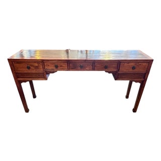1990s Elegant 5-Drawer Console Table For Sale