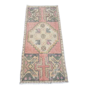 1950s Turkish Orange & Tan Rug