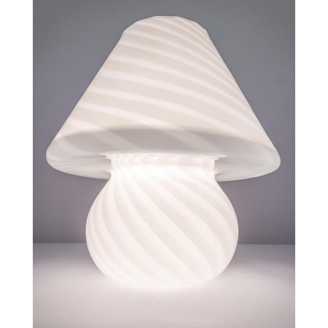 Glass Mushroom Table Lamps attributed to Peill & Putzler, Germany, 1970s For Sale - Image 10 of 14
