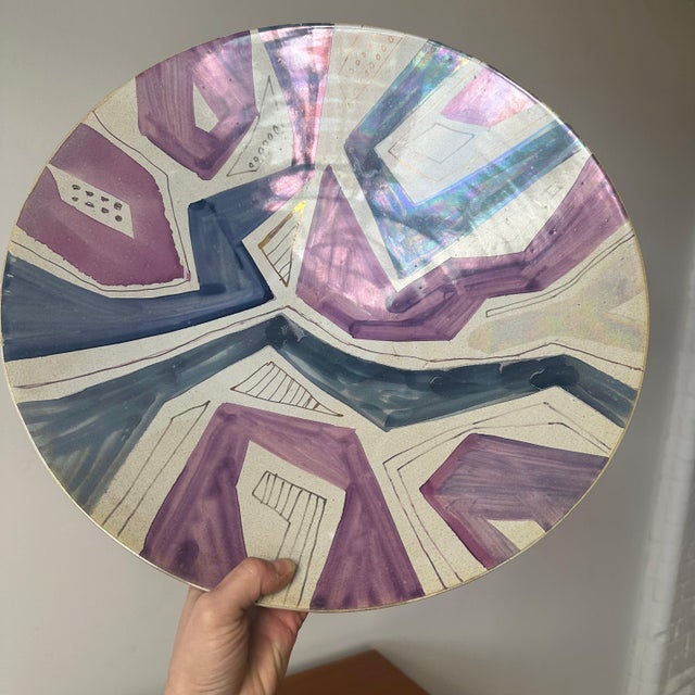 Purple Handmade Studio Pottery Ceramic Bowl For Sale - Image 8 of 8