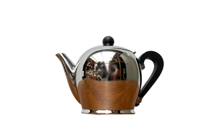 Postmodern Italian Stainless Steel and Bakelit Bombe Teapot Coffeepot Kettle by Carlo Alessi for Alessi