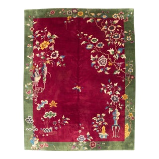 Galerie Shabab Collection Mid-20th Century Handmade Chinese Art Deco Room Size Carpet For Sale