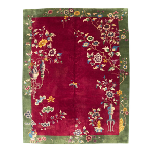 Galerie Shabab Collection Mid-20th Century Handmade Chinese Art Deco Room Size Carpet