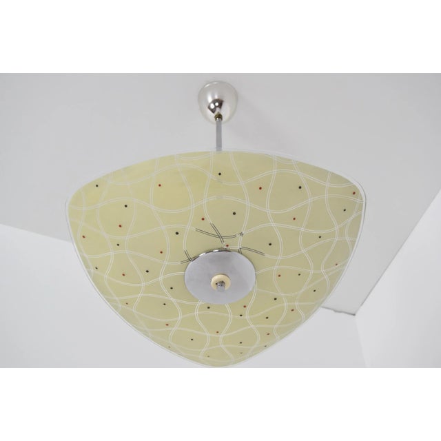 Mid-Century Glass Pendant Lamp, 1970s For Sale - Image 6 of 7