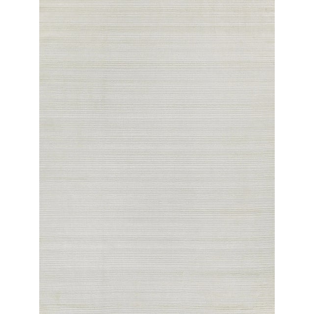 Textile Exquisite Rugs Rossini Handmade Nylon & PET Yarn Ivory Rug-6'X9' For Sale - Image 7 of 7