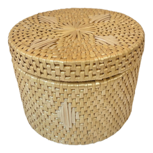 Vintage Lidded Nesting Baskets - Set of 2