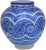 Early 20th Century Blue Arabesque-Patterned Vase For Sale - Image 5 of 9