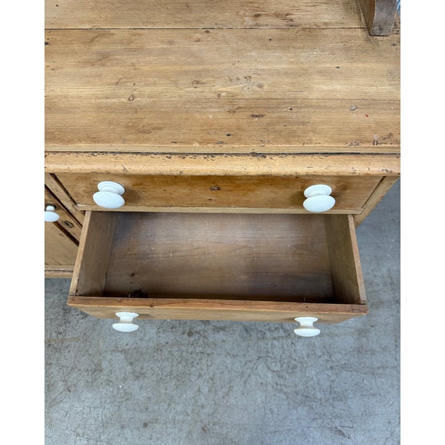 Antique English Two-Part Buffet in Pine, 1890s For Sale - Image 14 of 18
