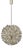 Large Silvered Snowball Pendant Lamp in the style of Rupert Nikoll, 1950s For Sale