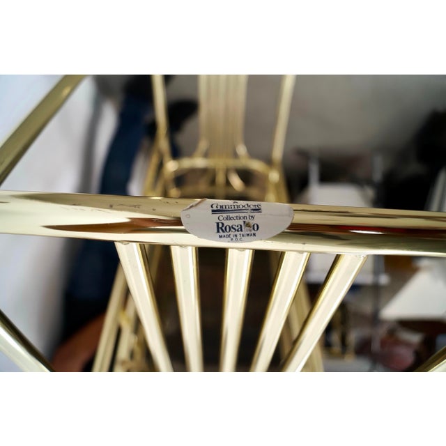 1970’s Art Deco Brass Tilt Mirror Vanity For Sale - Image 12 of 12