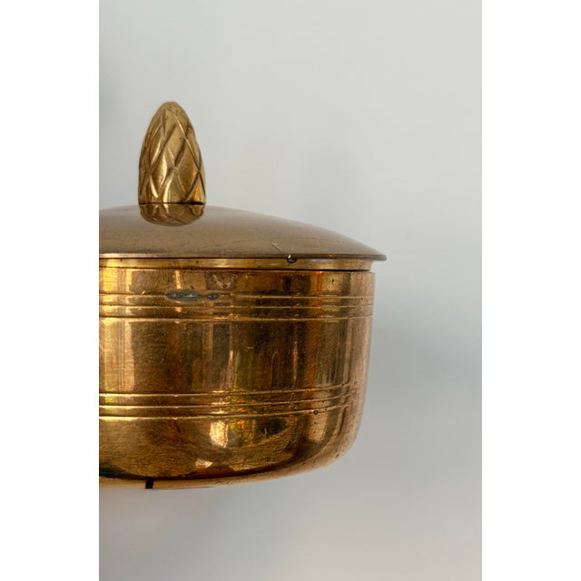 Vintage Solid Brass Lidded Trinket Box Made in India For Sale In Chicago - Image 6 of 7