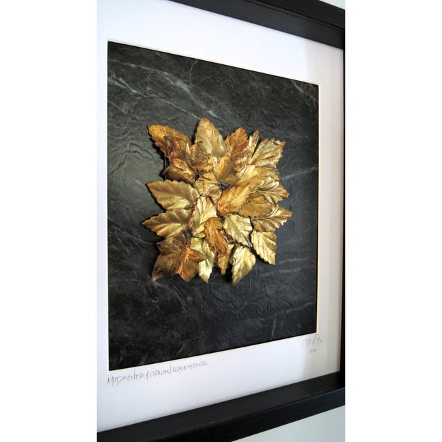 Vintage Italian Tole Gold Leaf Framed Original Artwork, Signed by C. Damien Fox For Sale - Image 4 of 5