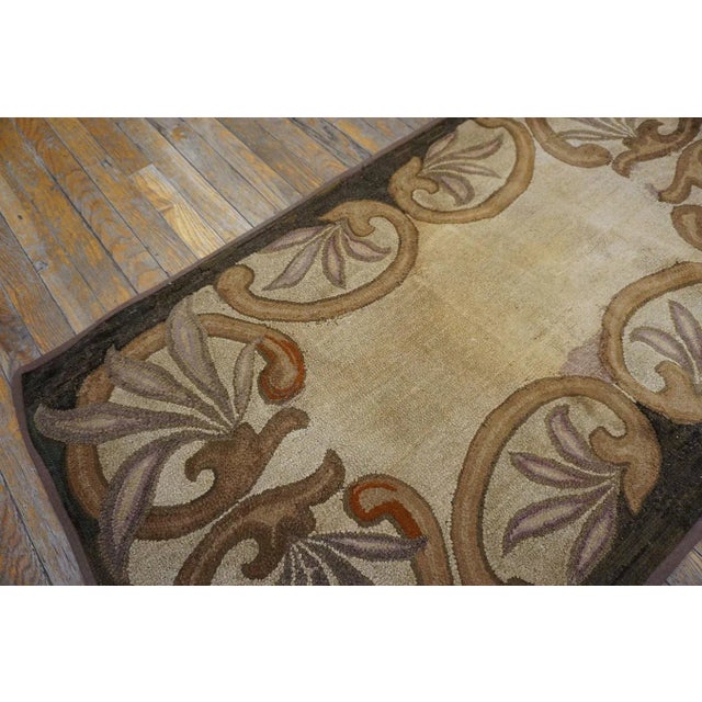 1900 - 1909 Antique American Hooked Rug For Sale - Image 5 of 9