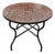 40" Handcrafted All Brown Moroccan Mosaic Table For Sale