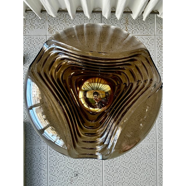 Space Age Smoked Glass Futura Biomorphic Pendant by Koch & Lowy for Peill & Putzler, Germany, 1970s For Sale - Image 12 of 18