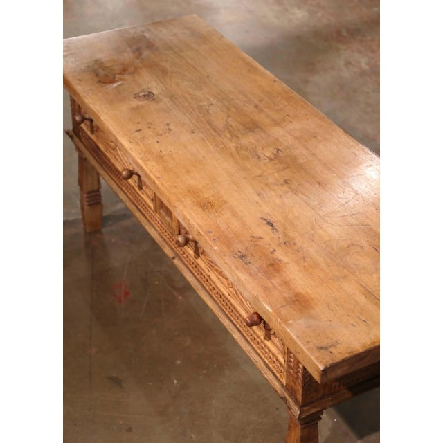 Spanish 19th Century Spanish Baroque Bleached Walnut Coffee Table With Drawers For Sale - Image 3 of 12