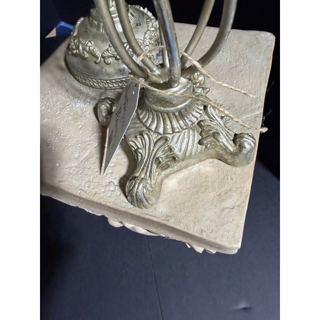2020s Celestial Meets the Sea Shell Topped Candleholders, a Pair-Coastal Art Sculpture For Sale - Image 5 of 6