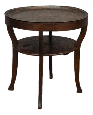 Art Nouveau Side Table in Oak, Early 20th Century