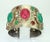 Vintage Asian Style Faux Cabochon Cuff Bracelet For Sale - Image 10 of 13