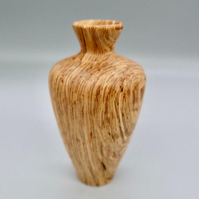A beautifully hand-turned spalted hardwood bud vase with exceptional grain character. The dramatic spalting makes every...