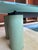 Massimo and Lella Vignelli Large 118" Serenissimo Postmodern Dining Table, Seats 10, Semi-Opalescent Glass & Venetian Stucco Columns, 1987 (Original Catalog) For Sale - Image 4 of 9