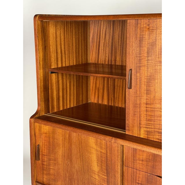 Wood Tall Danish Teak Sideboard, 1960s For Sale - Image 7 of 17