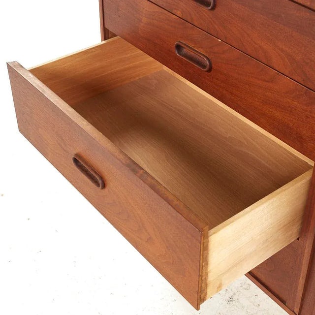 Jack Cartwright for Founders Mid Century Walnut Armoire For Sale - Image 9 of 10