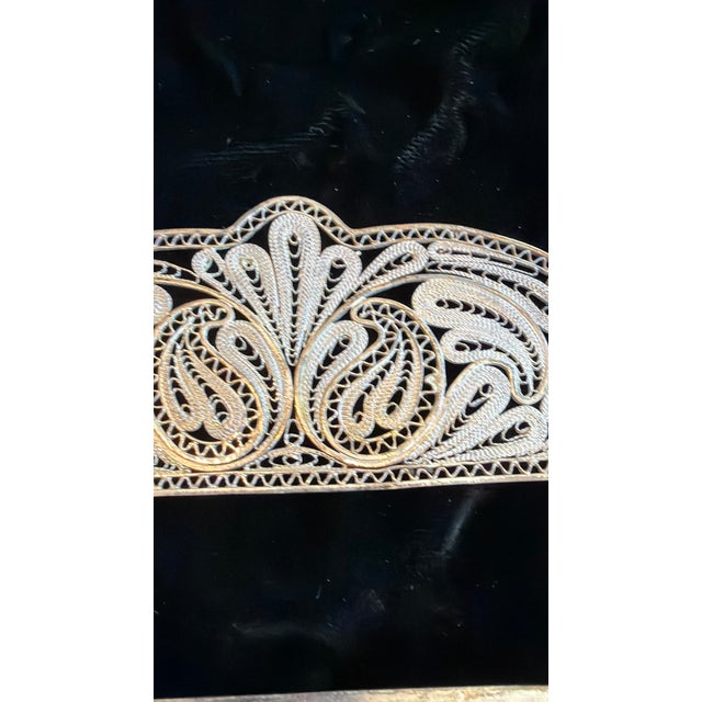 Persian Vintage Persian Silver Filigree Wedding Frame, Large For Sale - Image 3 of 14