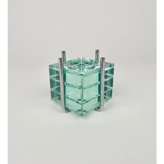 Ashtrays in Glass & Steel with Stand by Gallotti & Radice, Italy, 1970s, Set of 4 For Sale - Image 10 of 12