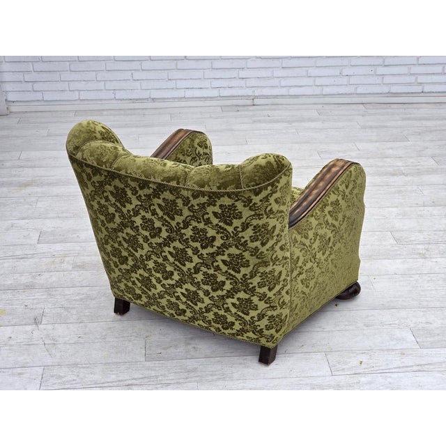 Vintage Danish Relax Chair in Furniture Velour, 1950s For Sale - Image 16 of 18
