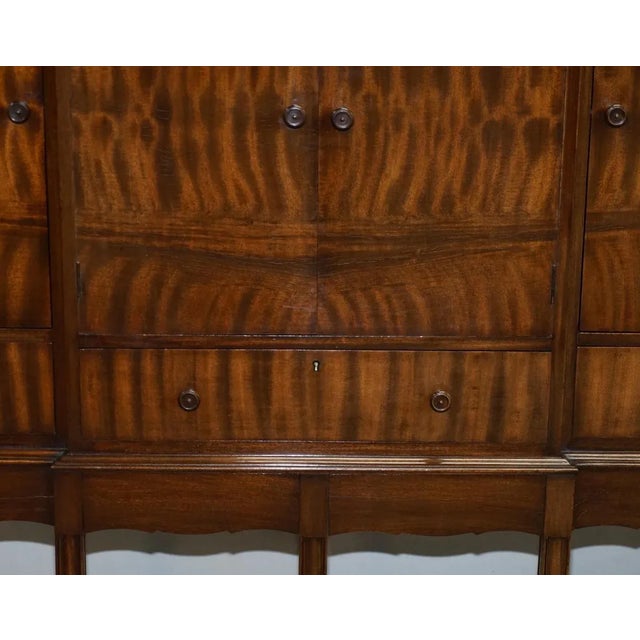 Vintage Stamped Flamed Hardwood Drinks Cabinet from Waring & Gillows For Sale - Image 10 of 18