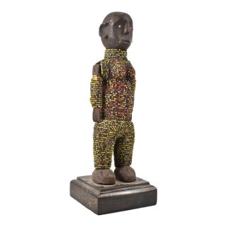 Early 20th Century Nyamwezi Beaded Doll on Custom Base Tanzania For Sale