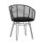 Outdoor Black Rattan Dining Chair For Sale - Image 4 of 4