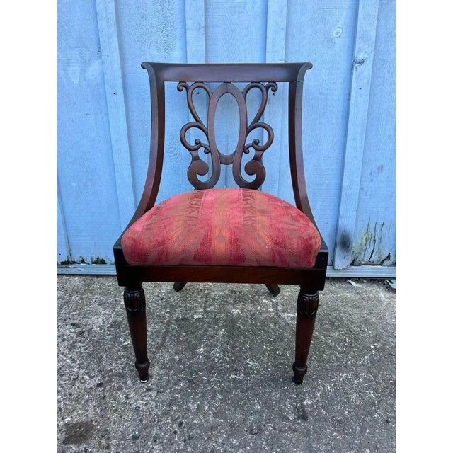 Set of 6 Vintage Regency Style Mahogany Dining Chairs For Sale - Image 11 of 11