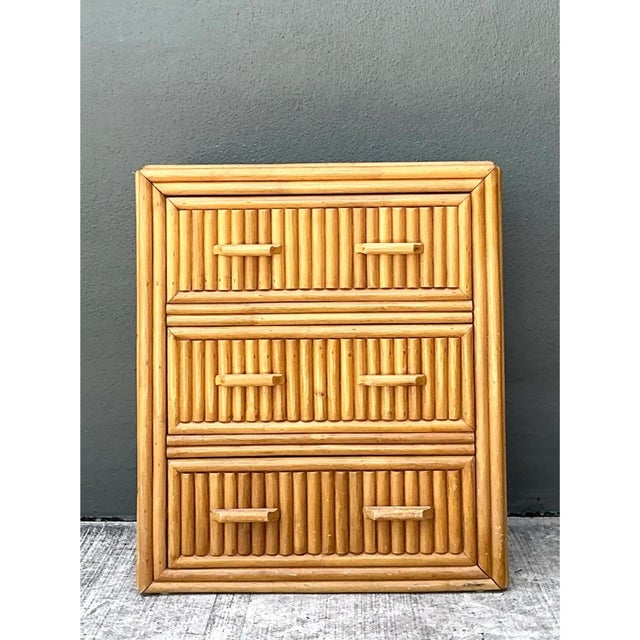 Vintage Rattan Three-Drawer Chest For Sale - Image 10 of 12