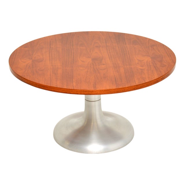 Vintage Teak and Steel Coffee Table, 1960s For Sale