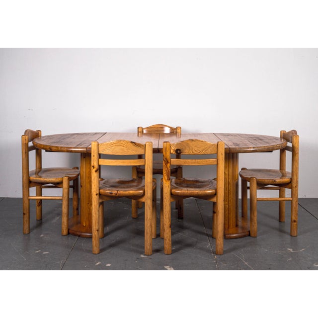 Dining Table & Chairs Set in the Style of Rainer Daumiller, 1970s, Set of 6 For Sale - Image 4 of 13