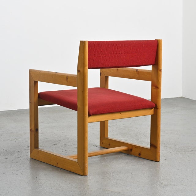 Wood Set of Armchair and Table by André Sornay, 1960s For Sale - Image 7 of 16